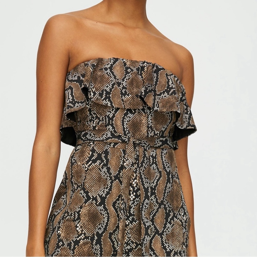 Babaton Flutter Jumpsuit - Snakeskin - Size 0 - image 3